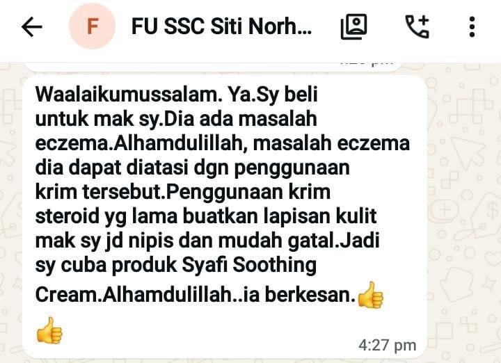 Mesej WhatsApp sebenar Siti