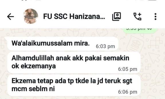 Mesej WhatsApp sebenar Hanizana