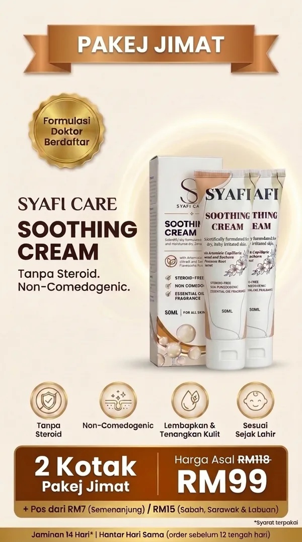 Pakej Jimat, 2 kotak Syafi Soothing Cream