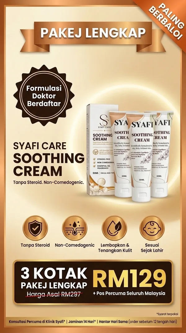 Pakej Lengkap, 3 kotak Syafi Soothing Cream